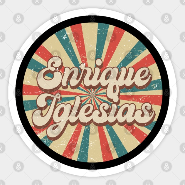 Circle Design Enrique Proud Name Birthday 70s 80s 90s Styles Sticker by Friday The 13th